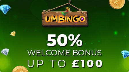 Umbingo 50% Welcome Bonus of up to £100
