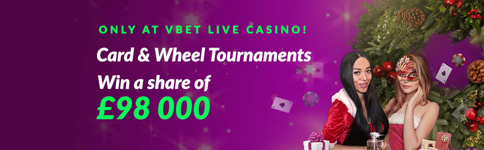 Vbet Live Casino Card and Wheel Tournament