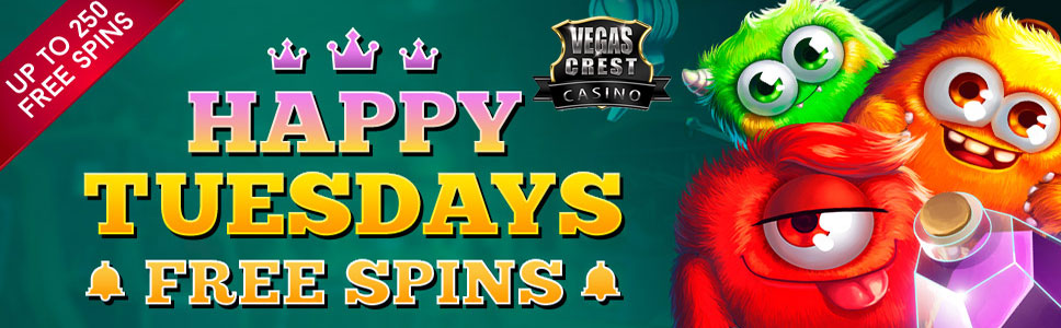Vegas Crest Casino Happy Tuesdays Bonus