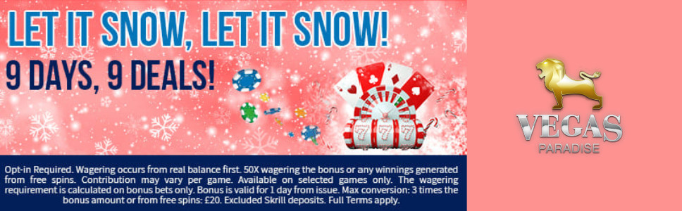 Vegas Paradise Casino December Snow Bonus