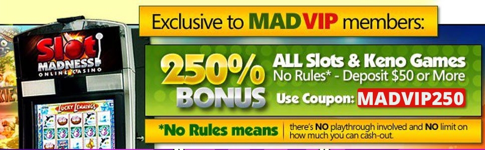 slot madness casino coupon