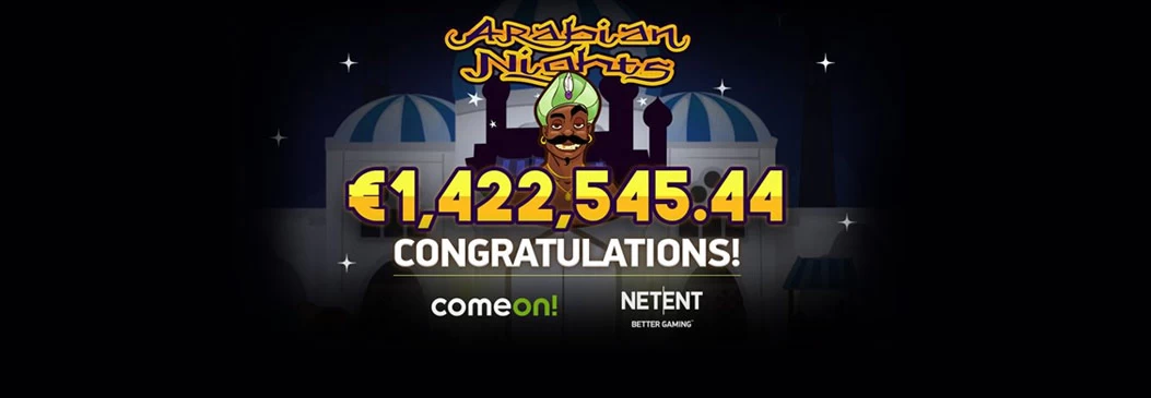 Arabian Night Jackpot worth 1.4M drops on a Swedish Player while Playing at A NetEnt Casino