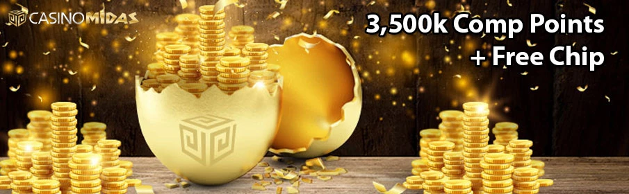 Casino Midas Easter Bonus 3,500k Comp Points