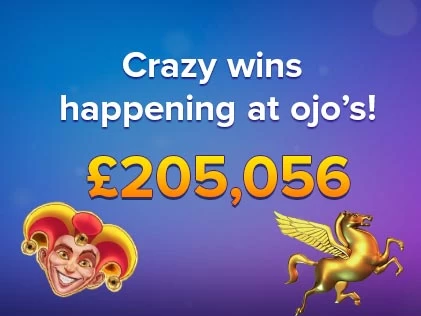 Play OJO Casino's list of big winners for February including its highest win yet worth £205,056