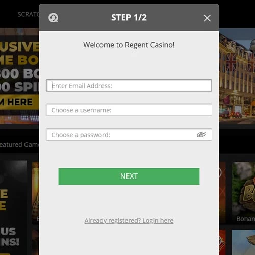 Regent Casino Sign Up