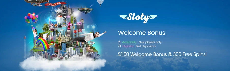 Sloty Casino 100% First Deposit Bonus 