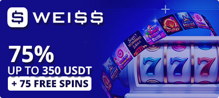 Claim 75% reload bonus of up to 350 USDT and 75 free spins
