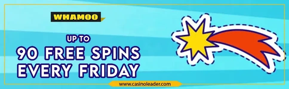 Whamoo Casino up to 90 Free Spins Bonus every Friday