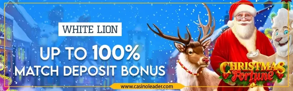 White Lion Casino up to 100% Match Deposit Bonus