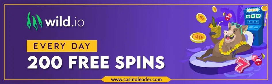 Wild io Casino Daily 200 Free Spins Bonus Code Wild io Casino Daily 200 Free Spins Bonus Code