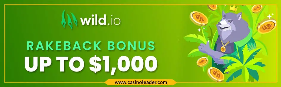 Wild io Casino up to $1,000 Daily Rakeback Bonus