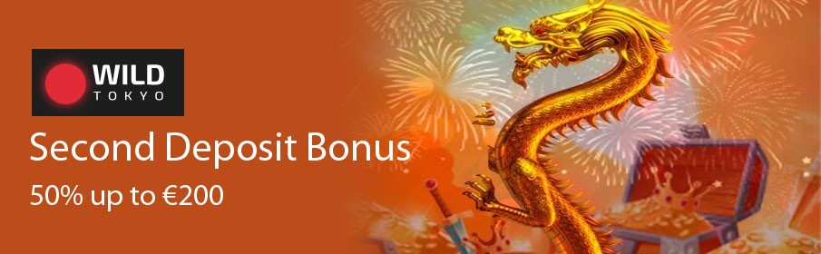 Wild Tokyo Casino 50% Second Deposit Bonus