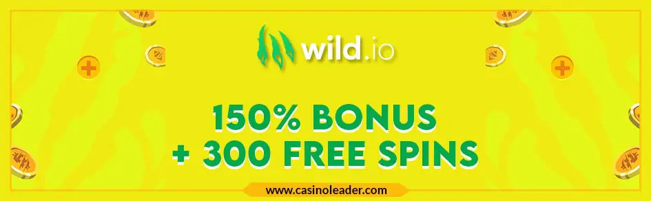 Wild io Casino 150% Match Deposit Bonus + 300 Free Spins