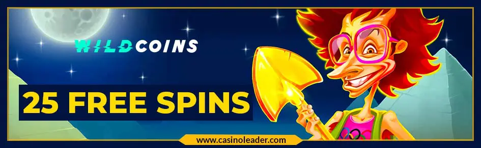  Wildcoins Casino 25 Free Spins No Deposit Bonus Code