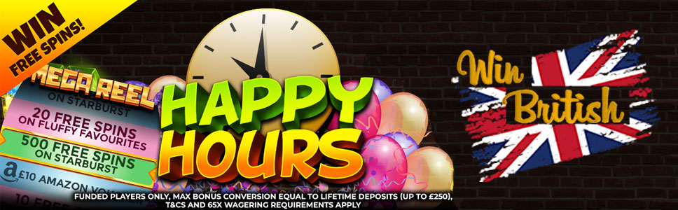 Win British Casino Happy Hours Promotion