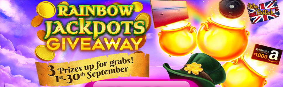 Win British Casino Rainbow Jackpots Giveaway