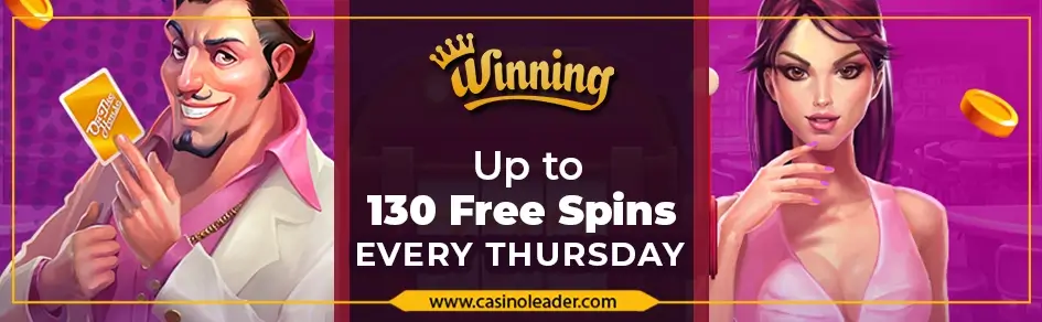Winning io Casino Up to 130 Free Spins Every Thursday