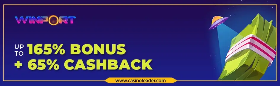 Winport Casino up to 165% Match Bonus + 65% Cashback