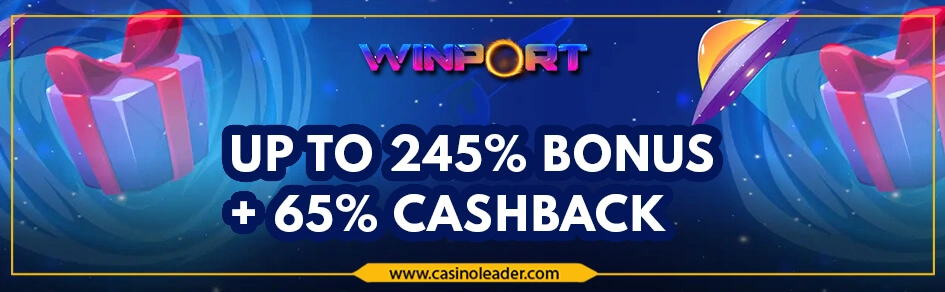 Winport Casino Up to 245% Match Bonus + 65% Cashback Winport Casino Up to 245% Match Bonus + 65% Cashback