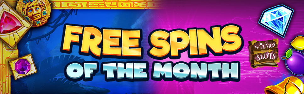 Wizard Slots Casino Free Spins of the Month Promotion