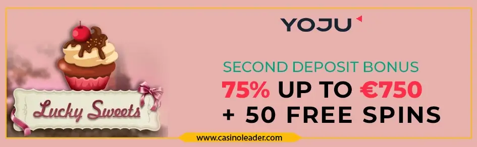Yoju Casino €750 Second Deposit Bonus + 50 Free Spins
