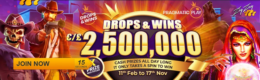 ZigZag777 Casino Daily Drops & Wins Cash Prizes