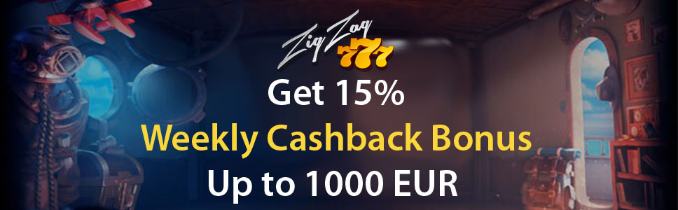ZigZag777 Casino Weekly Cashback Bonus